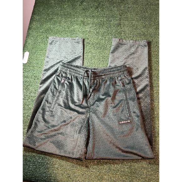 MEN'S ADIDAS MONOGRAM VELOUR TREFOIL TRACK PANTS Small - Picture 1 of 10